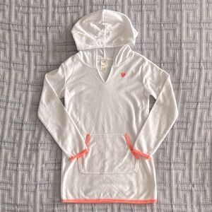 OshKosh Long Sleeve Hooded Terry Pool Coverup, Girls 6/6X